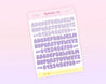 Purple Mix Alphabet Set No Outline Polco Deco Planner Stickers ~ POLC012 - Katnipp Illustrations