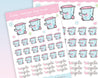 Recycle Bin Trash Day Reminder Planner Stickers ~ BIN003 - Katnipp Illustrations