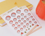 Shroomie Mushroom A6 Planner Stickers | Kawaii Cottagecore Sticker Sheet | SH002 Katnipp character product