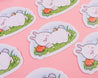 Sleepy Bonbun & Bumblebutt Die Cut Sticker - Bunny and Bumble Bee Sticker - Katnipp Studios