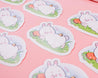 Sleepy Bonbun & Bumblebutt Die Cut Sticker - Bunny and Bumble Bee Sticker - Katnipp Studios