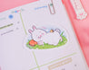 Sleepy Bonbun & Bumblebutt Die Cut Sticker - Bunny and Bumble Bee Sticker - Katnipp Studios