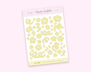 Soft Yellow Mixed Flower Confetti Polco Deco Planner Stickers ~ POLC004 - Katnipp Illustrations