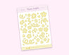 Soft Yellow Mixed Flower Confetti Polco Deco Planner Stickers ~ POLC004 - Katnipp Illustrations