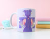 Space Buns Girl Kawaii Art Hand Printed Mug - Katnipp Illustrations