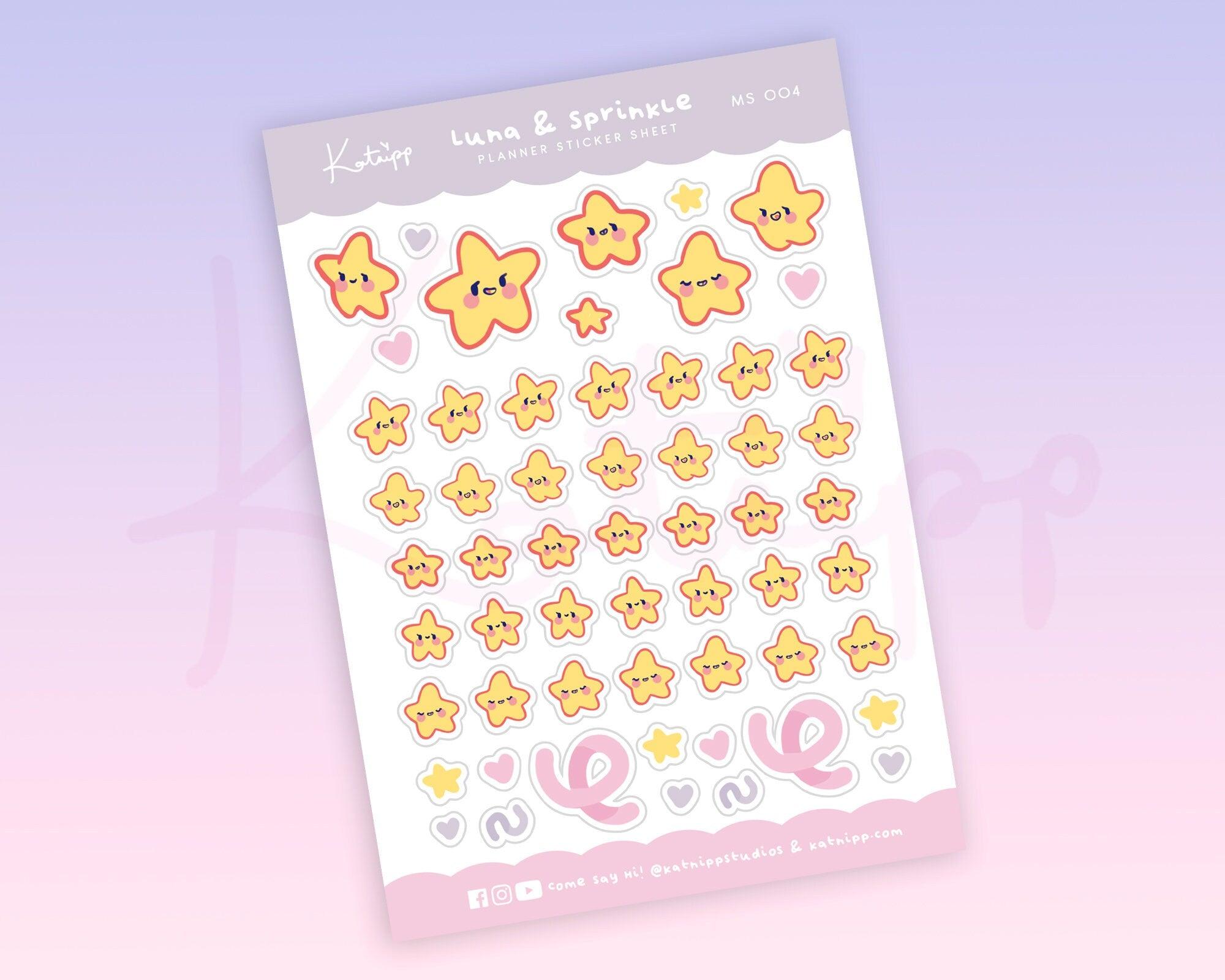 Stars Emoji Teachers, Review, Bujo Pastel Planner Stickers ~ MS004 - Katnipp Illustrations