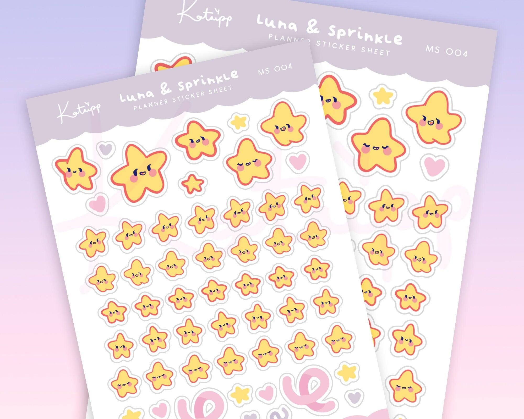 Midnight mood stickers - cat planner stickers - bullet journal