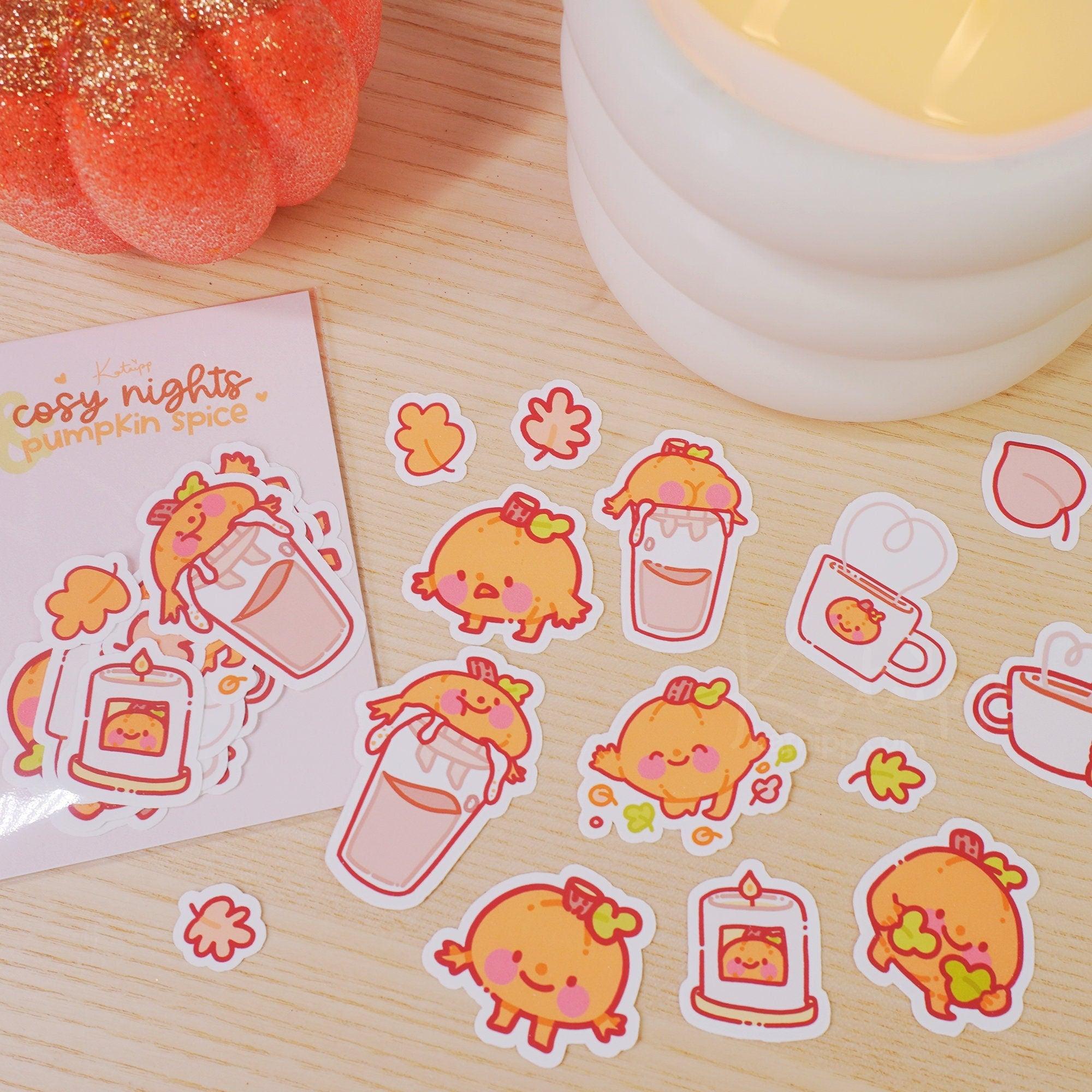 STOCK CLEARANCE - Cute Autumn Pumpkin Sticker Pack - Katnipp Studios