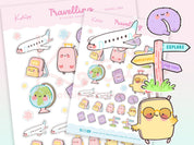 Travel Planner Stickers ~ Vacation Stickers ~ TRAVEL001 - Katnipp Illustrations