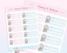 Vitamin Medicine Tracker Sticker Sheet - 10 Weeks AM & PM Reminder - WLS005 - Katnipp Studios