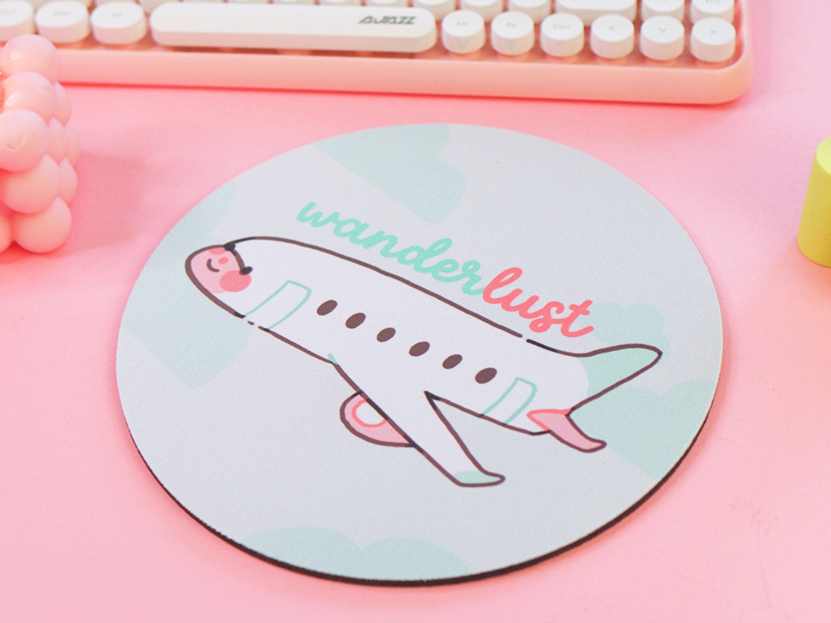 Wanderlust Colourful Mousemat ~ Travel Lover Mouse Pad - Katnipp Illustrations