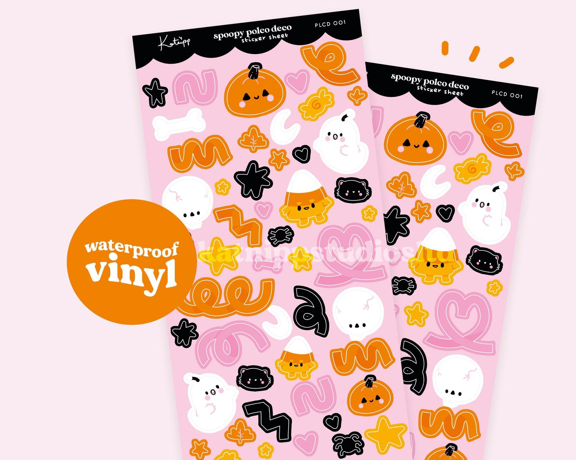 Waterproof Halloween Candy Polco Deco Vinyl Sticker Sheet ~ PLCD001 - Katnipp Illustrations