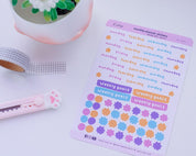 Weekly Planner Stickers | Pastel Bullet Journal Stickers | PL001 Katnipp character product