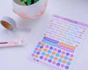 Weekly Planner Stickers | Pastel Bullet Journal Stickers | PL001 Katnipp character product