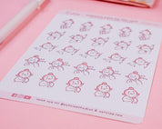 Wine Planner Sticker Sheet | Girls Night, Date Night & Party Stickers | KATNIPP002 Katnipp character product