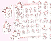 Wine Planner Sticker Sheet | Girls Night, Date Night & Party Stickers | KATNIPP002 Katnipp character product