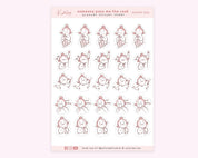 Wine Planner Sticker Sheet | Girls Night, Date Night & Party Stickers | KATNIPP002 Katnipp character product