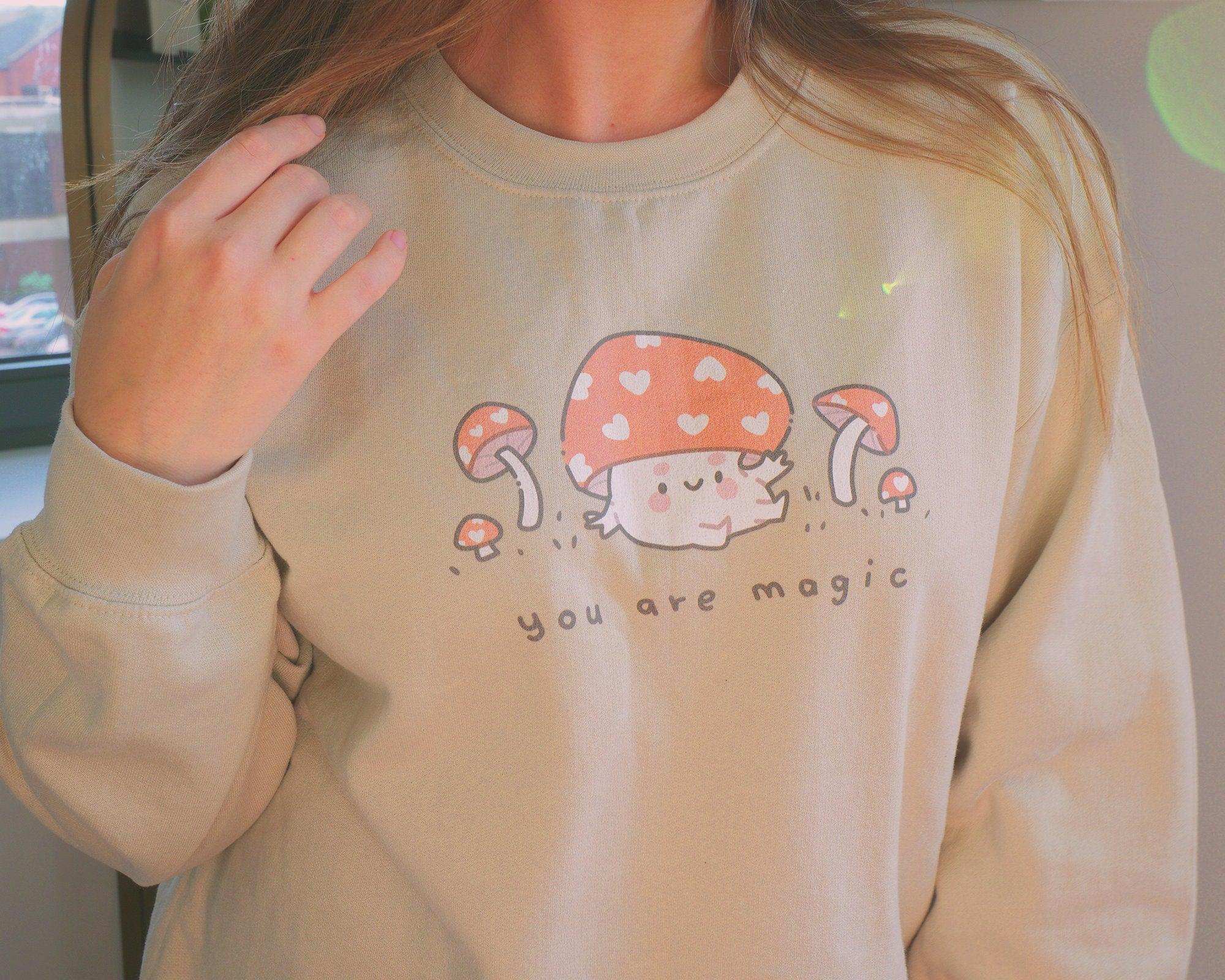 You Are Magic Kawaii Mushroom Sweater | Cozy Autumn Jumper | Aesthetic Fall Sweatshirt Katnipp character product