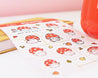 You Are Magic Waterproof Vinyl A5 Mushroom Emoji Planner Stickers ~ SH005 - Katnipp Illustrations