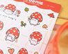 You Are Magic Waterproof Vinyl A5 Mushroom Emoji Planner Stickers ~ SH005 - Katnipp Illustrations